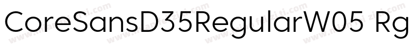 CoreSansD35RegularW05 Rg Regular字体转换